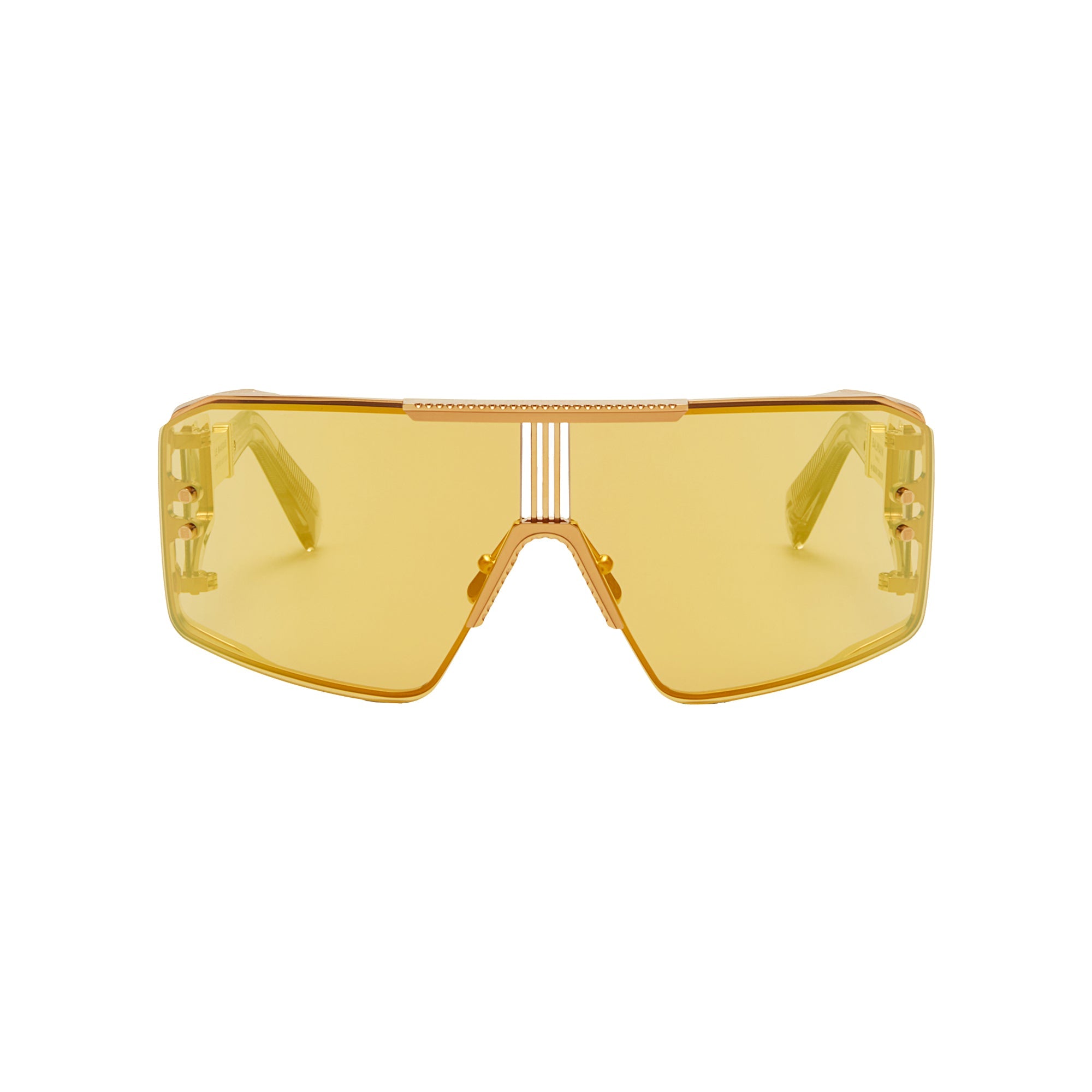 Gold Crystal Grey with Gold Flakes Side Lens w /PB pattern LE MASQUE Lunettes de soleil