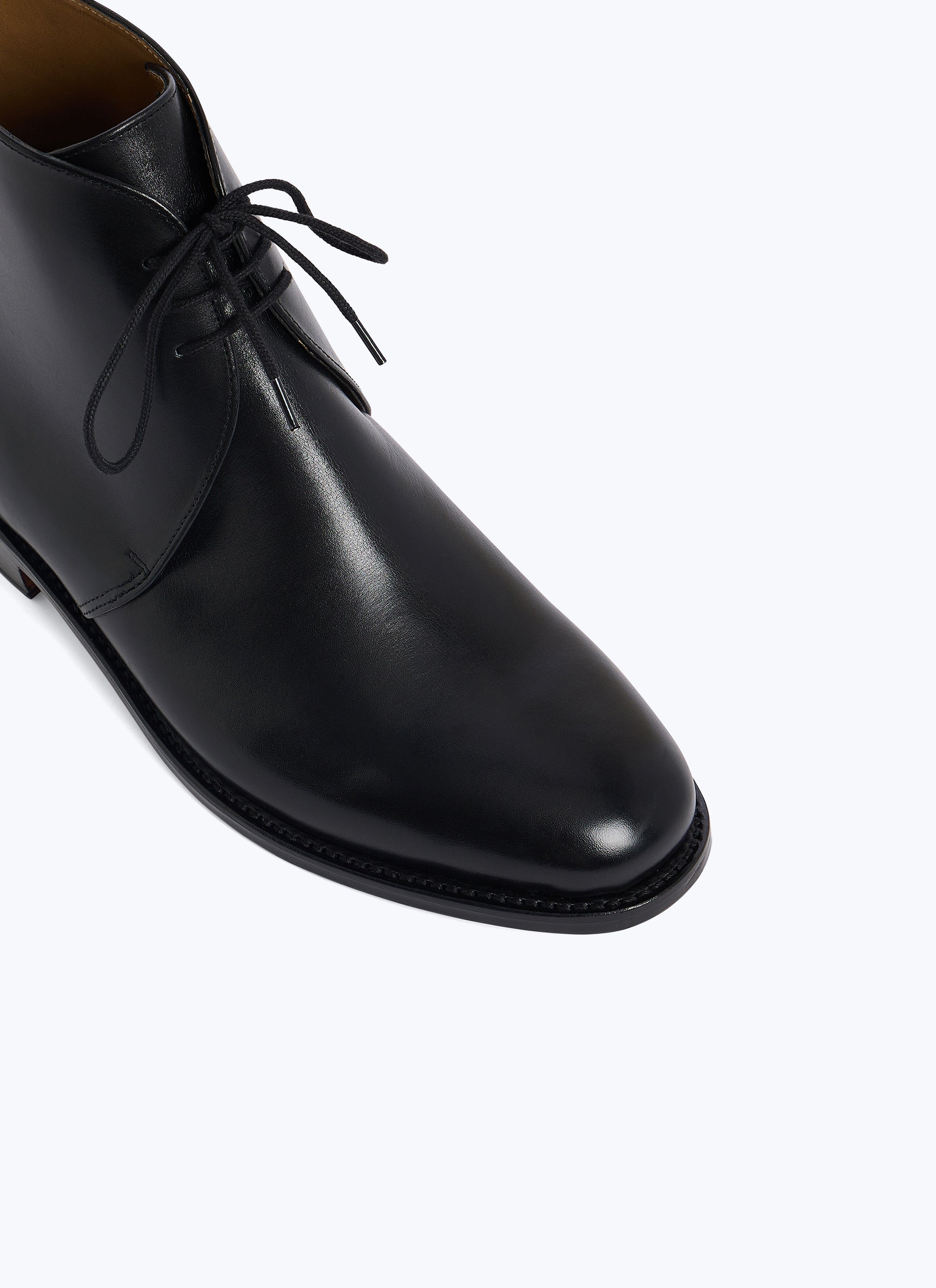 Bottines à lacets en cuir - Noir