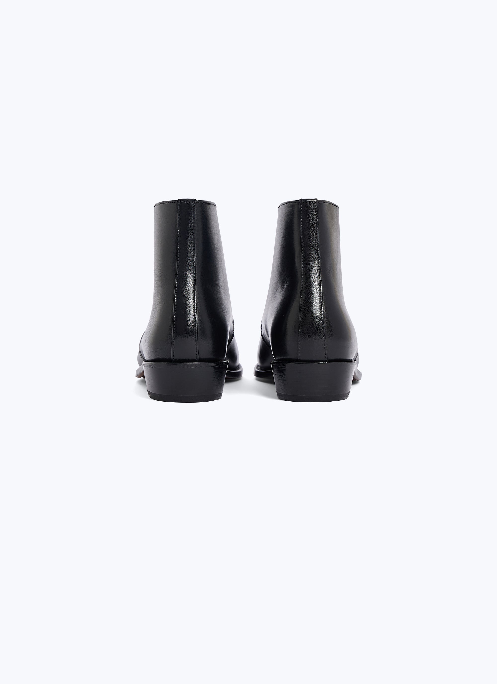 Bottines à lacets en cuir - Noir