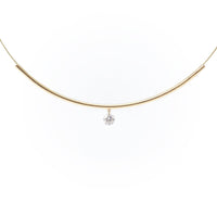 1qty RELIQUAT 2890€/ QTY IN : 1-QTY OUT : 0- ST : 0% // Collier rigide 1 diamant or jaune-Jaune