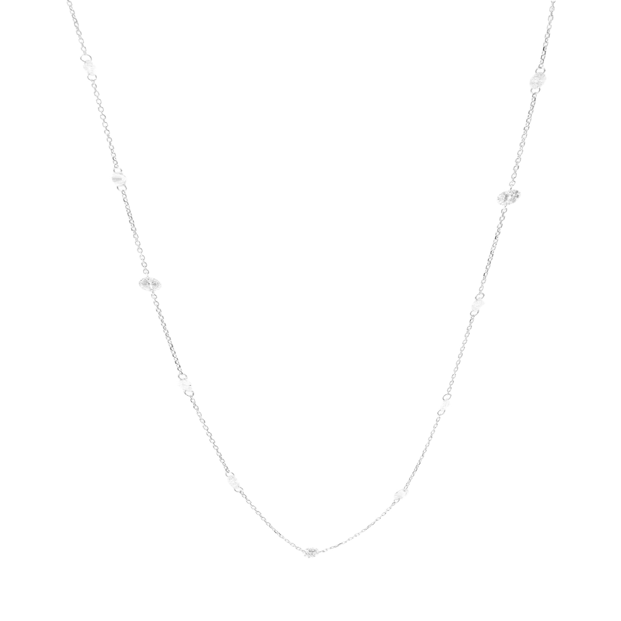 Collier Danaé serti de diamants - Or Blanc