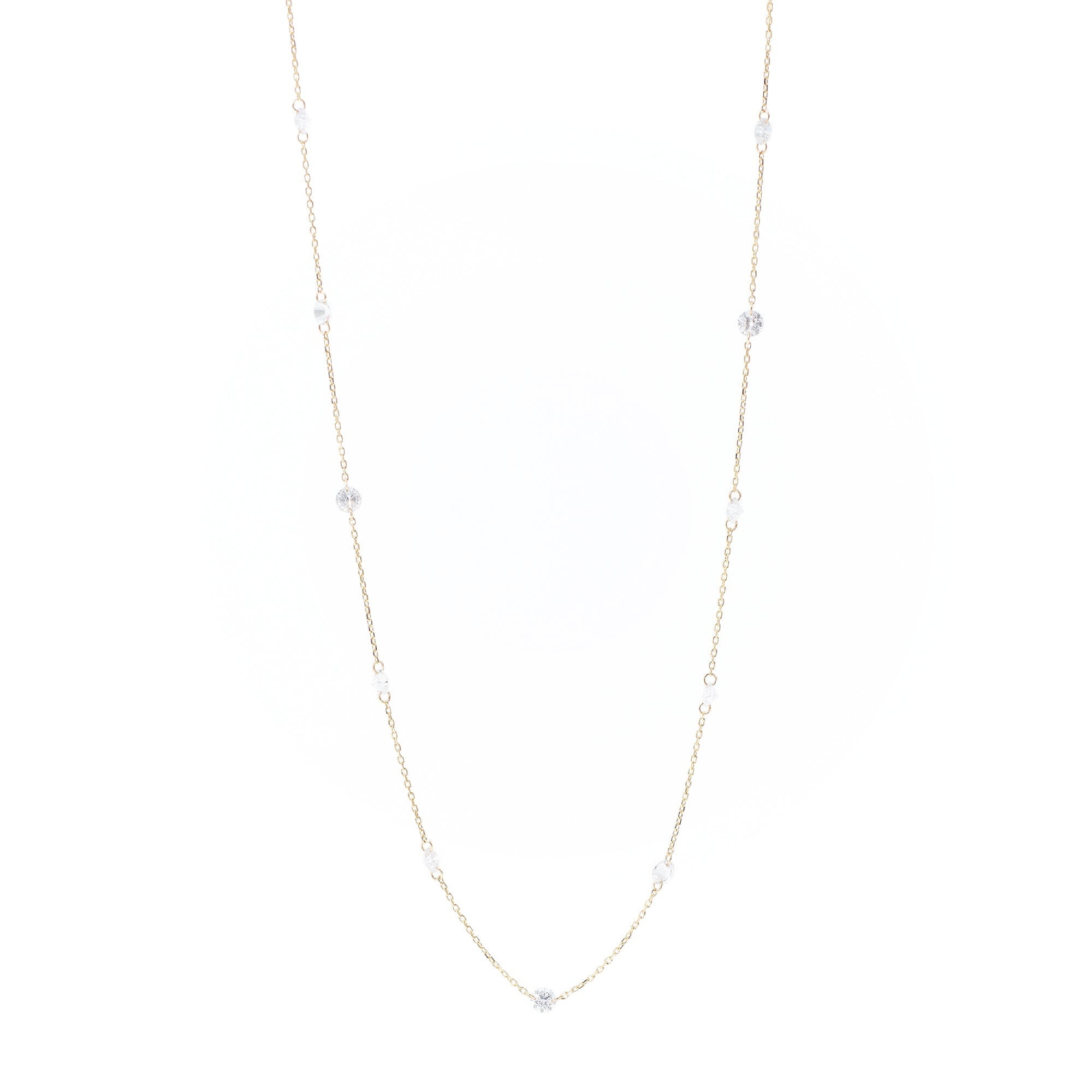 1qty NEW / Collier Danaé, 12 diamants incrustés-Jaune