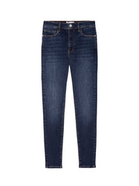 High-waisted skinny denim trousers - Moonflower