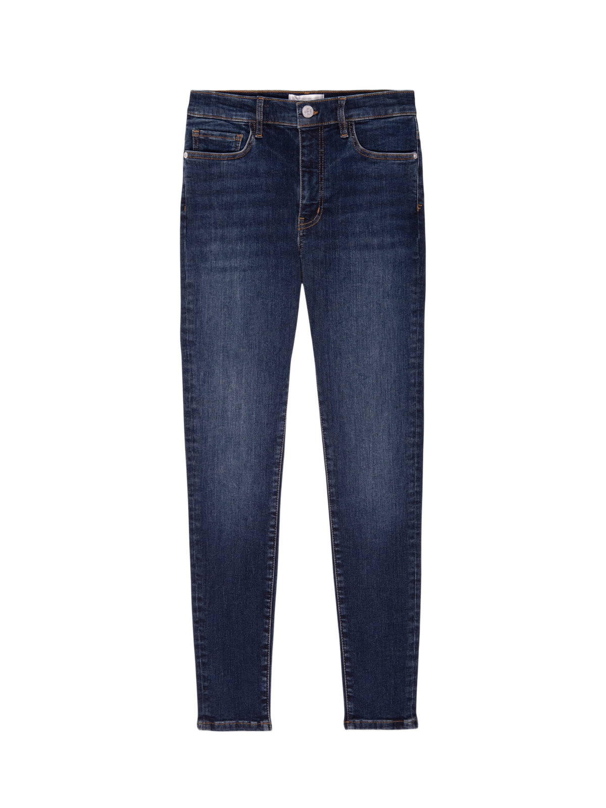 High-waisted skinny denim trousers - Moonflower