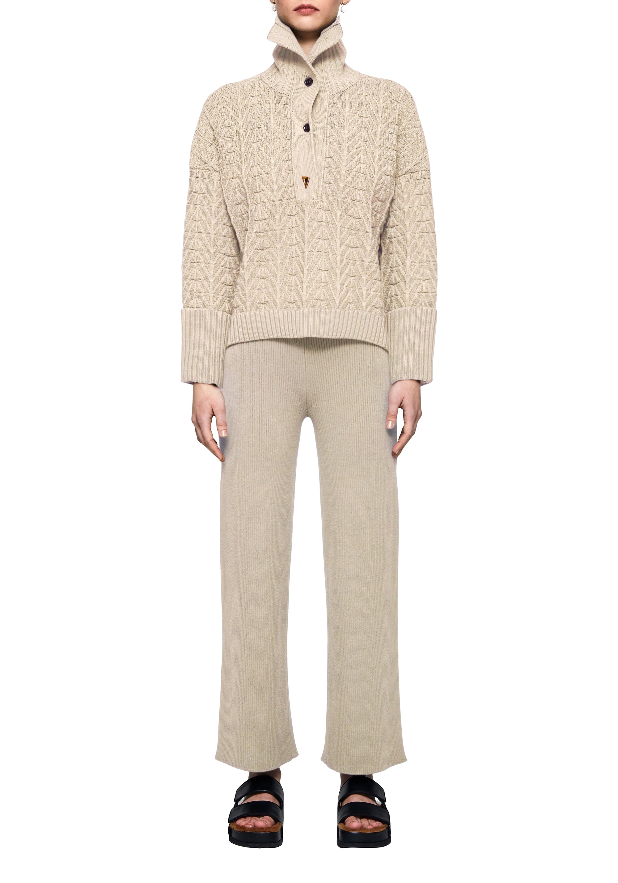 Pantalon Lia côtelé - Cream