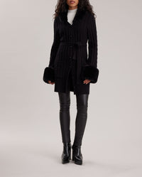 Cardigan Lidia longue - Black