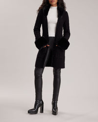 Cardigan Lidia longue - Black