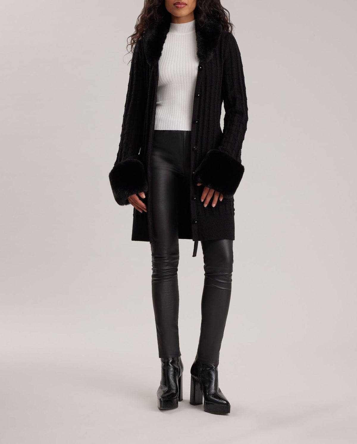 Cardigan Lidia longue - Black