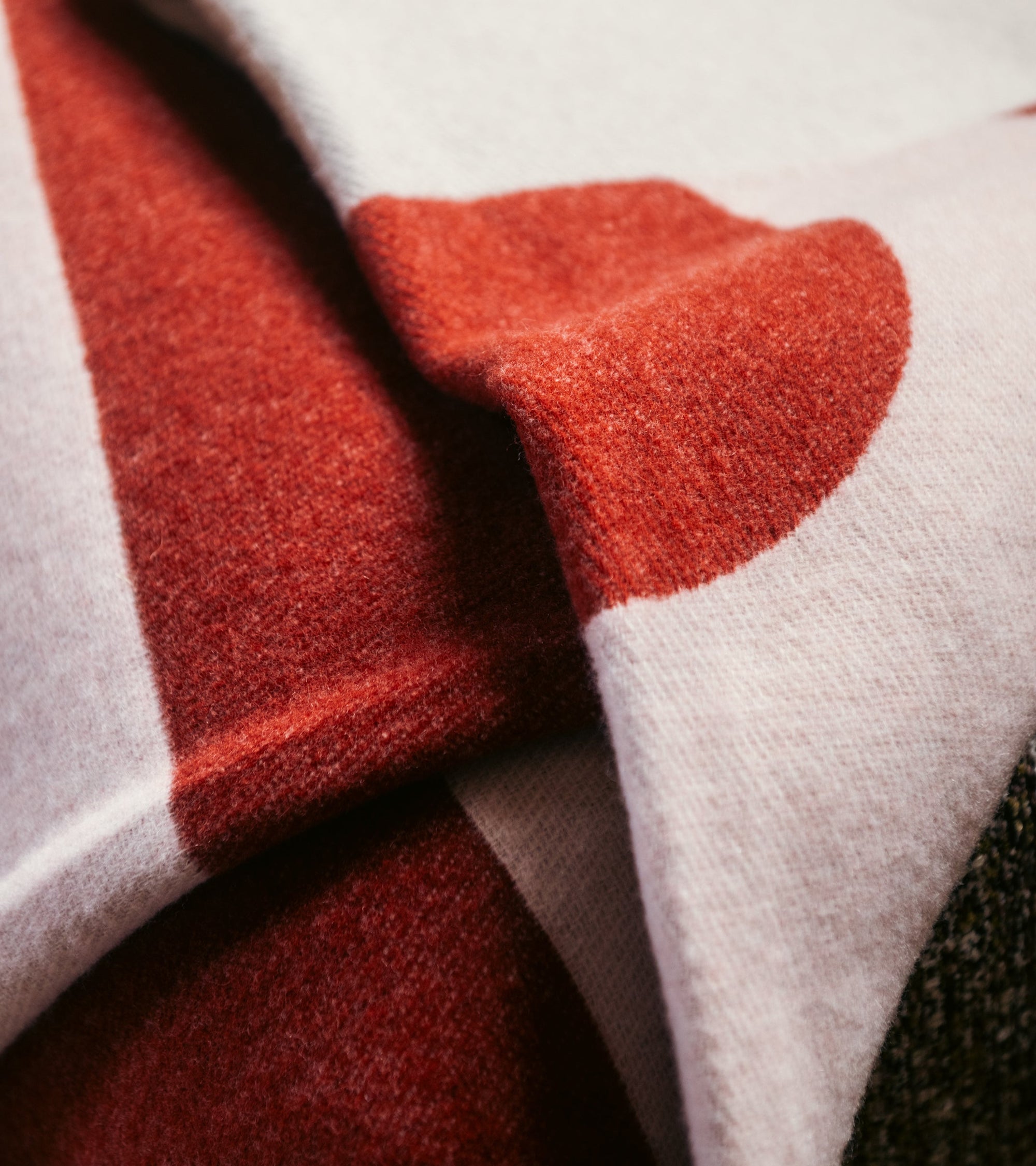 Plaid Roma en laine - Rose Et Beige