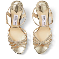 Sandales Lilah 100 à plateforme pailletée - Platinum Ice
