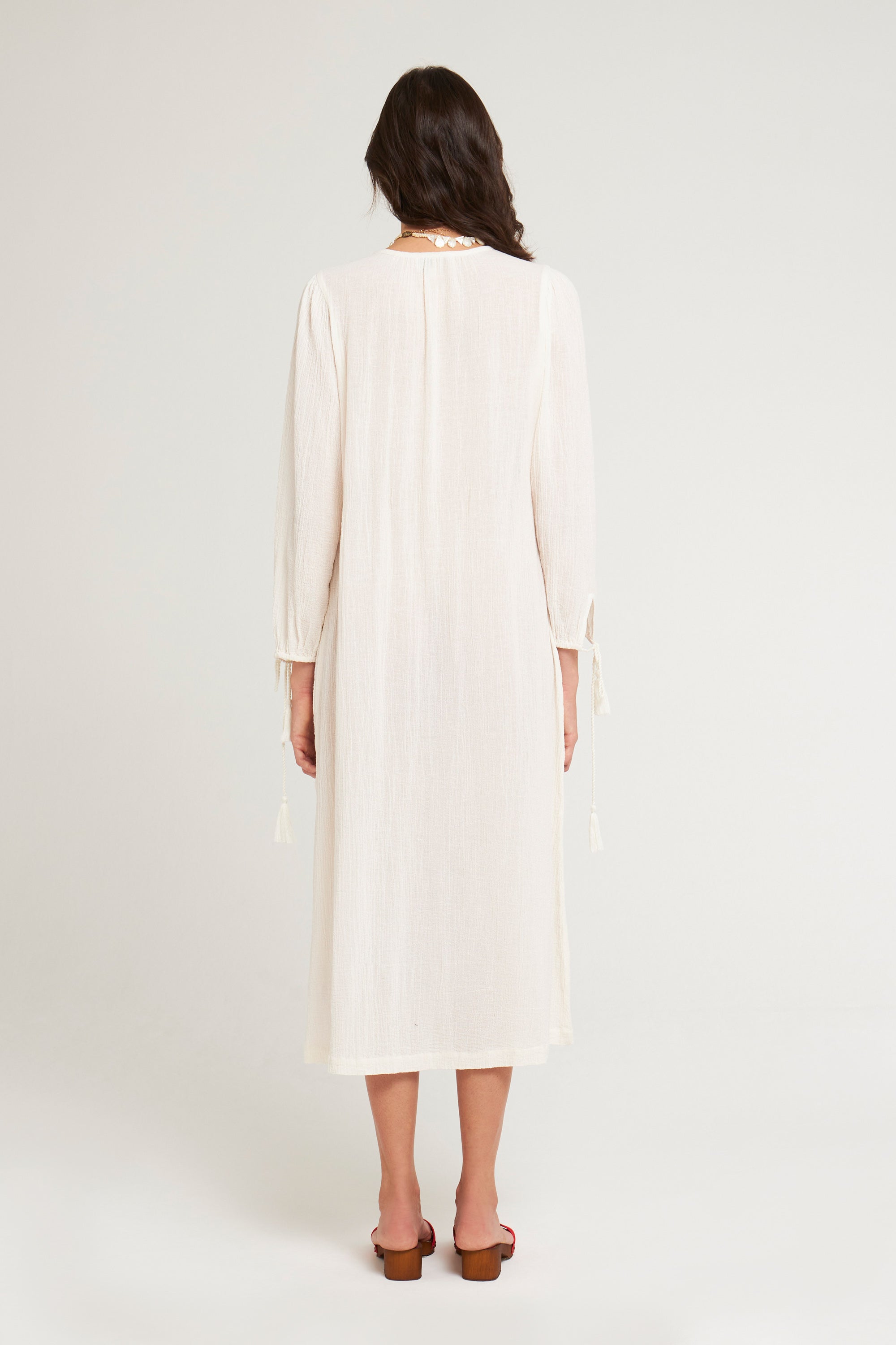 CREAM LILOU LONG DRESS