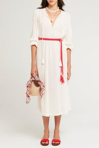 CREAM LILOU LONG DRESS
