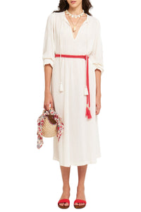 CREAM LILOU LONG DRESS