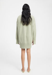 Lilu openwork jumper dress - Sage