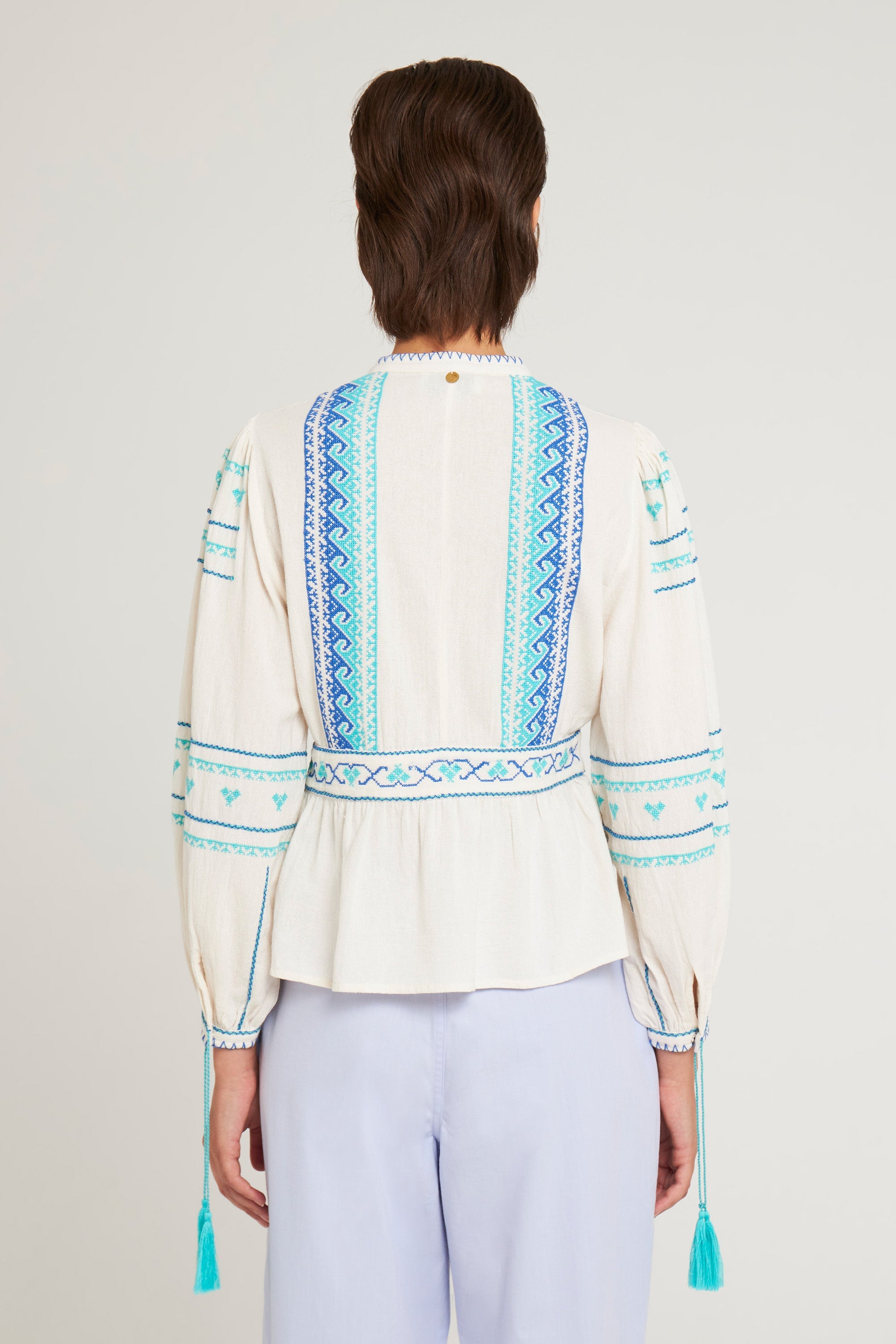 Blouse brodée Lima - Cream