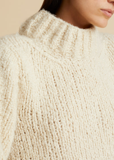 Lima sweater in cashmere - Ivory