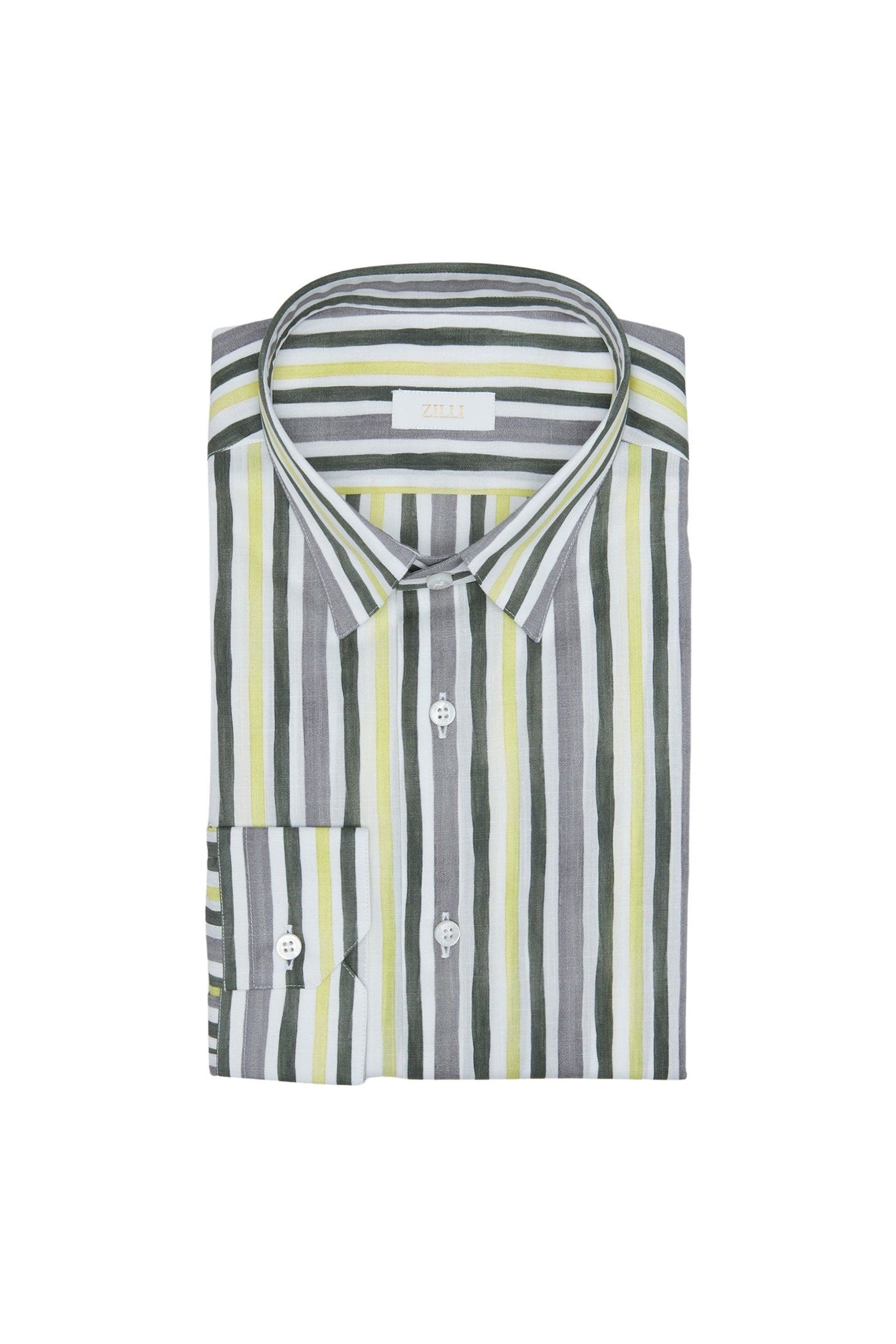 Chemise à rayures verticales - Yellow