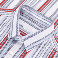 Chemise à rayures verticales en lin - Multicolore