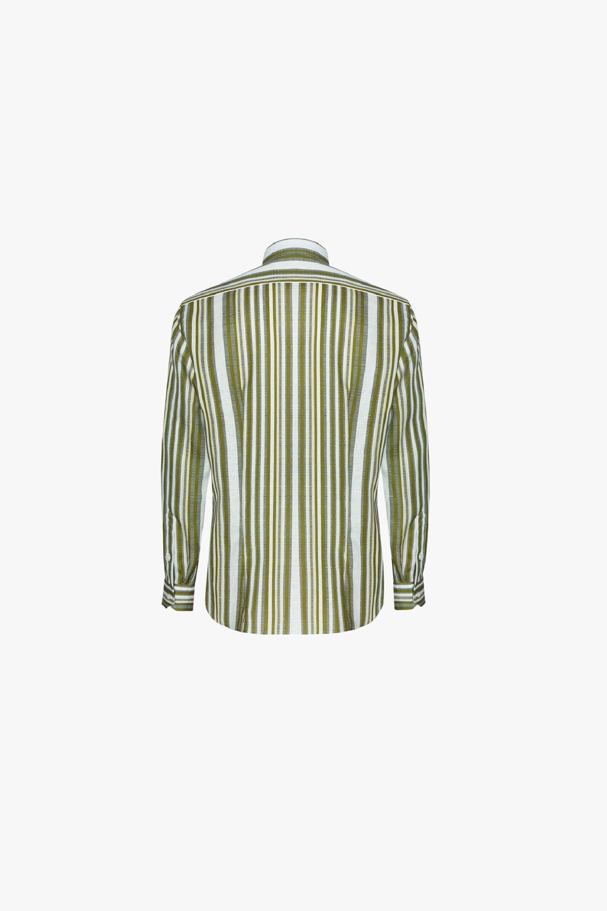 Chemise à rayures texturées en lin - Multicolore