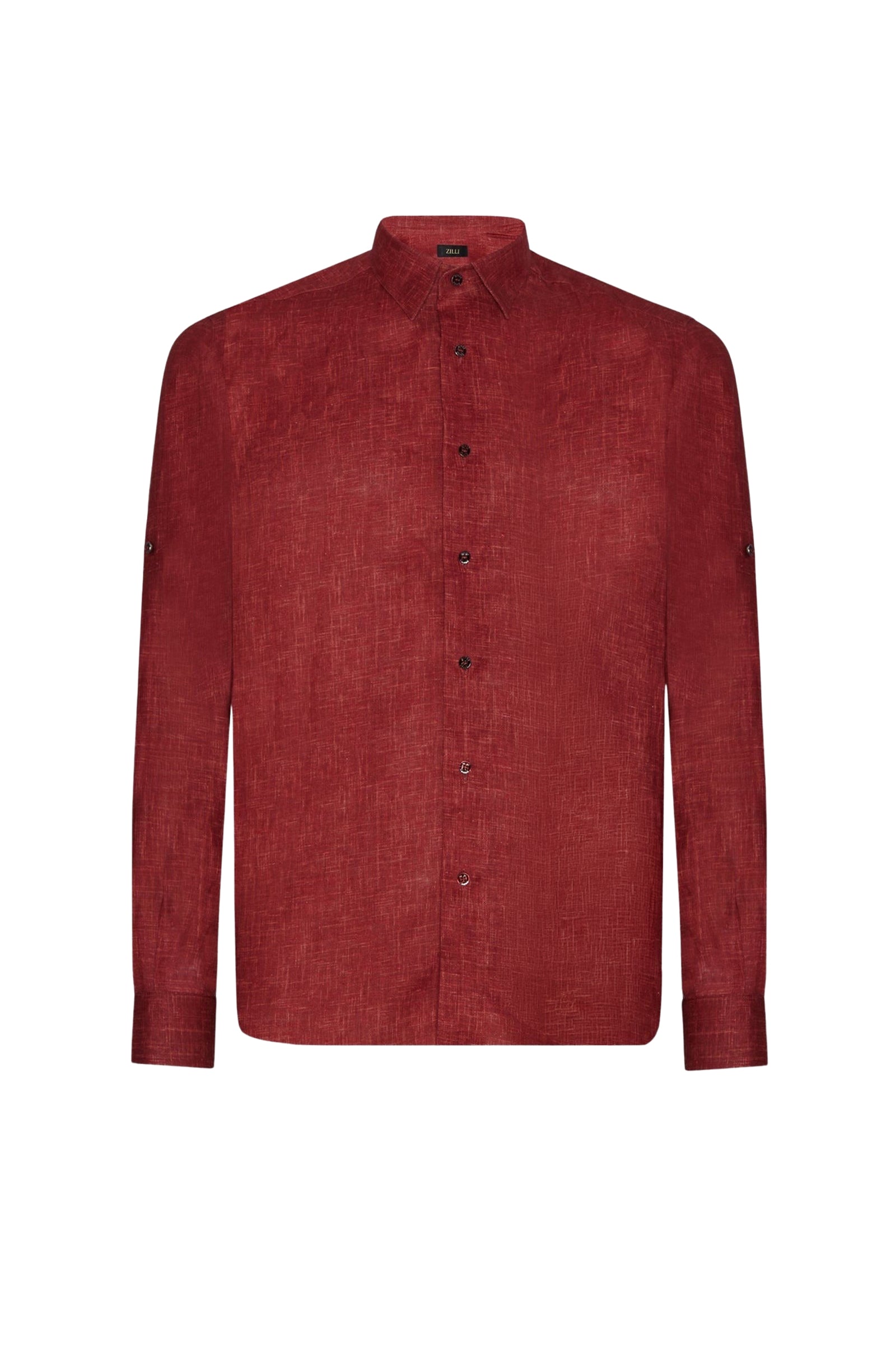 Irregular linen shirt - Bordeaux