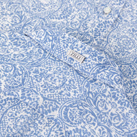 Chemise à motif cachemire en lin - Bleu & Blanc