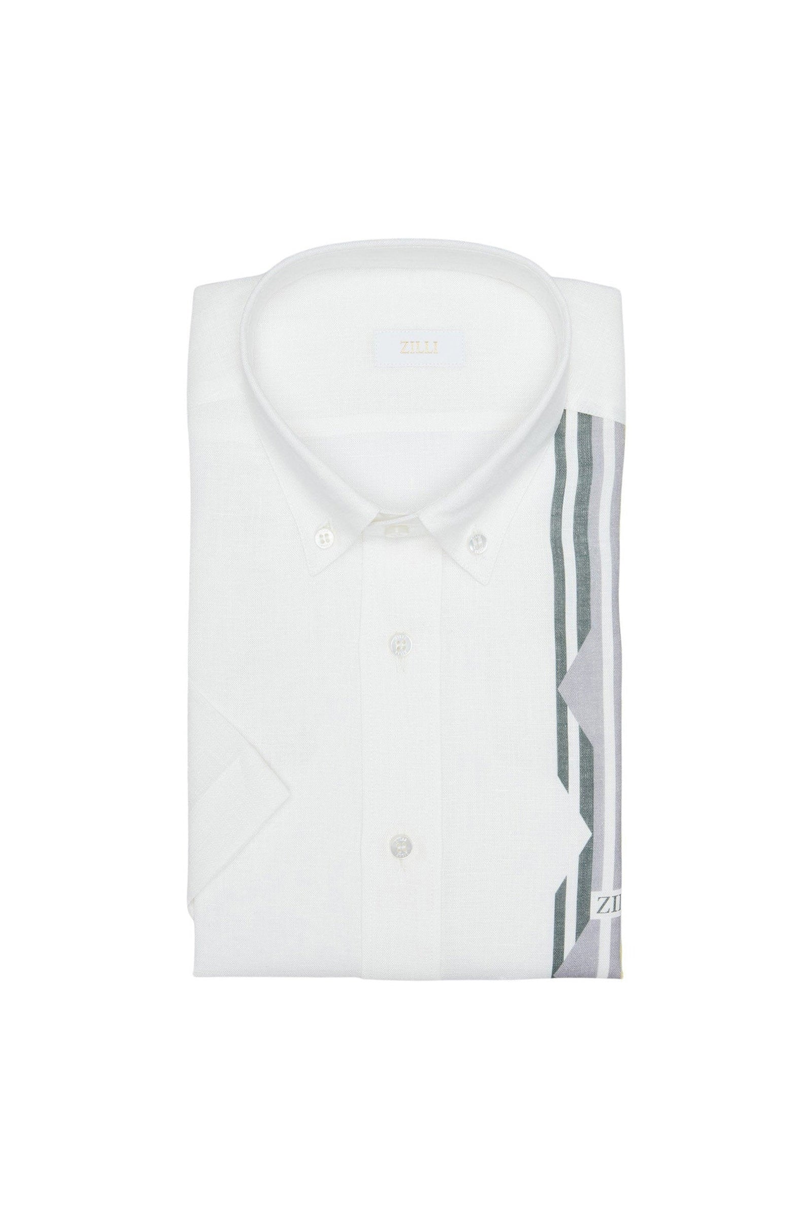 Chemise à manches courtes en lin - Yellow