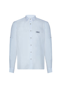 Chemise à broderie en lin - Blanc