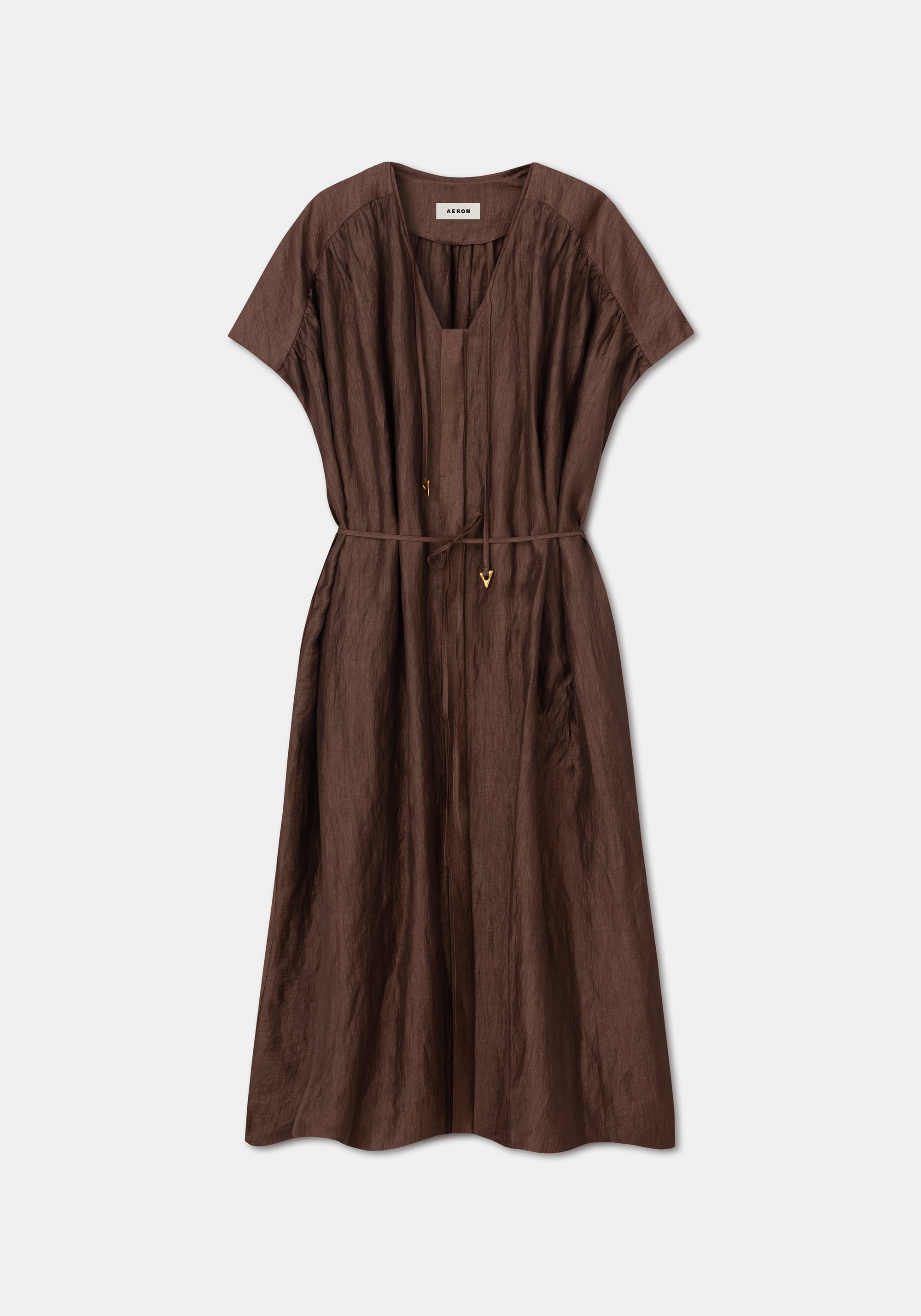 Robe longue Linda ceinturée en lin - Sienna
