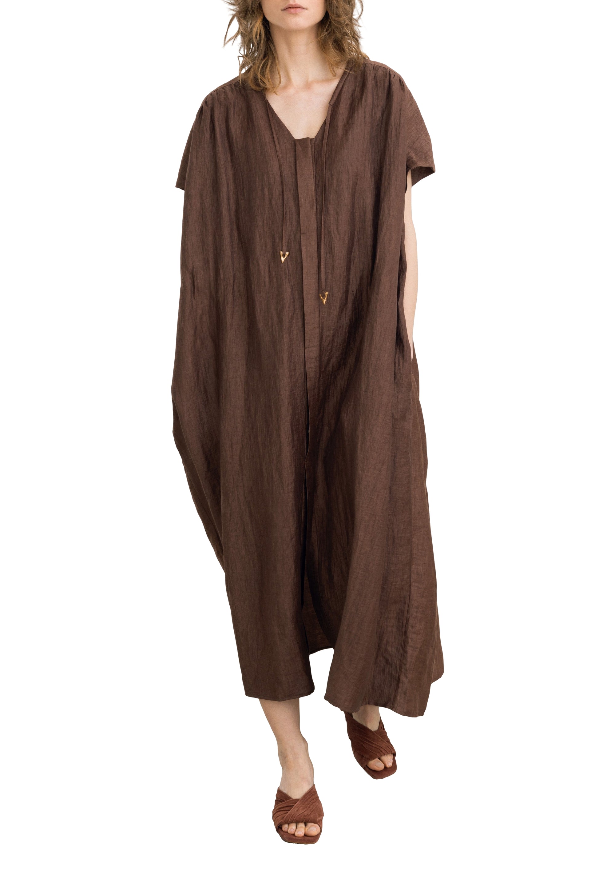 Robe longue Linda ceinturée en lin - Sienna