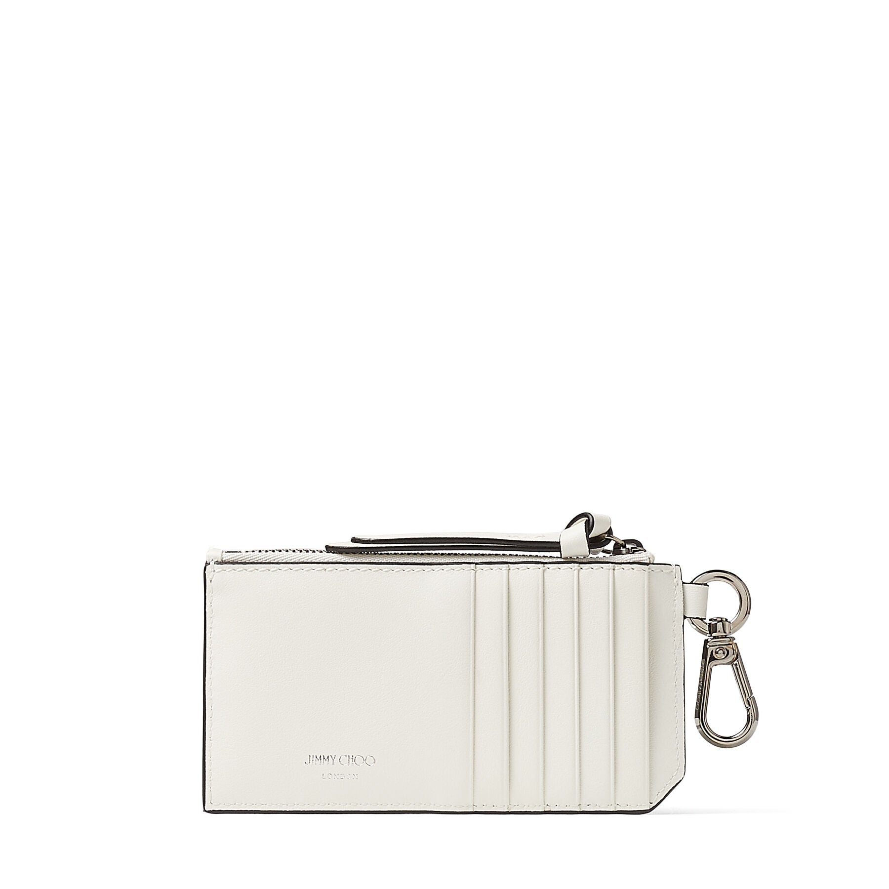 Porte-cartes Lise en cuir verni à imprimé - White & Black