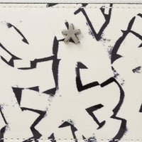 Porte-cartes Lise en cuir verni à imprimé - White & Black