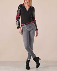 Pull Lisou à détails brodés - Black