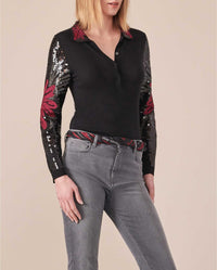 Pull Lisou à détails brodés - Black