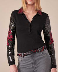 Pull Lisou à détails brodés - Black