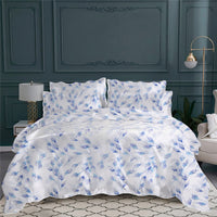 Rose bud top sheet in cotton voile - Lavender blue