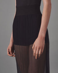 Jupe Littoral en soie - Black