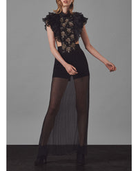 Jupe Littoral en soie - Black