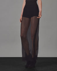 Jupe Littoral en soie - Black