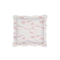 Taie d'oreiller Brindilles en voile de coton - Rouge Cerise & Vert