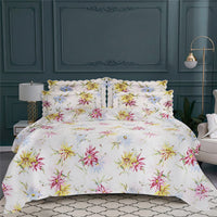Dahlias pillow case in cotton percale - Multicolour