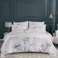 Esquisse bed linen set - Violet & Grey