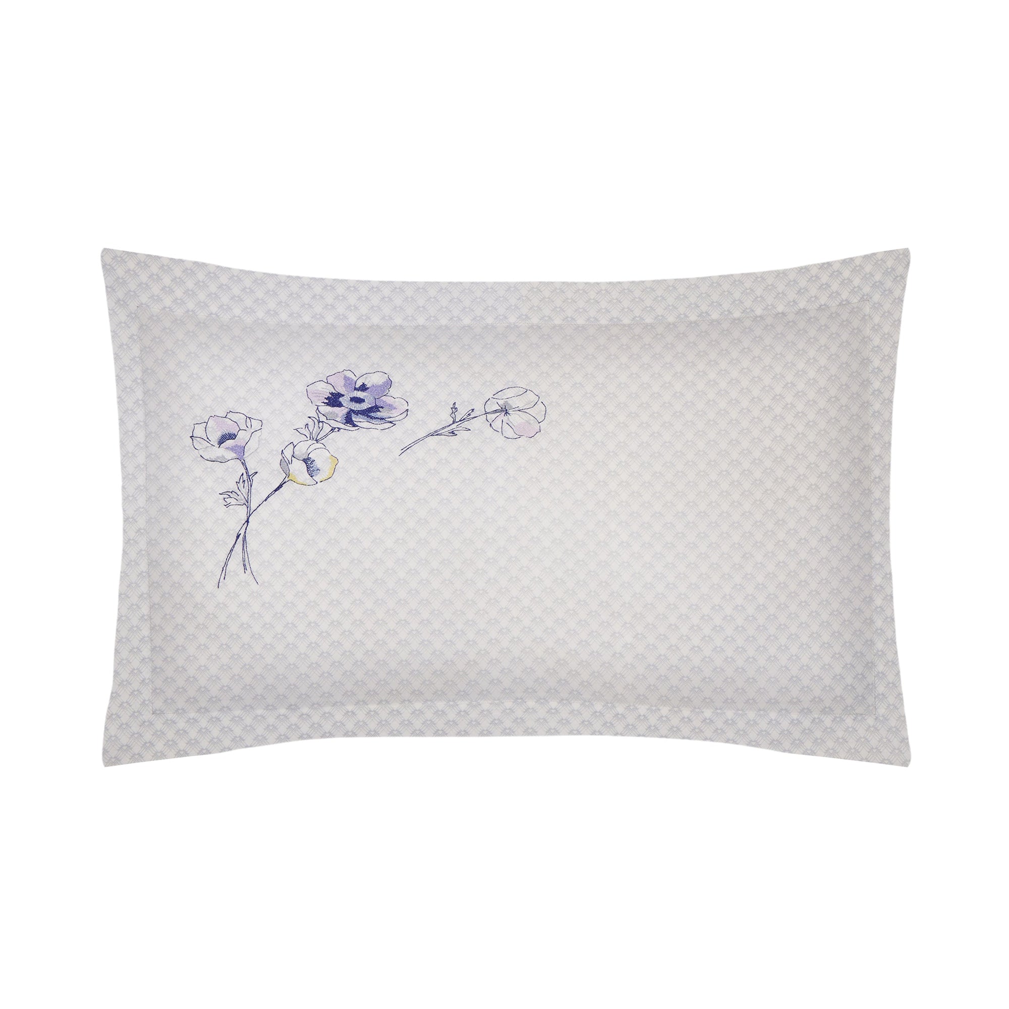 Esquisse pillow case in linen - Violet & Grey