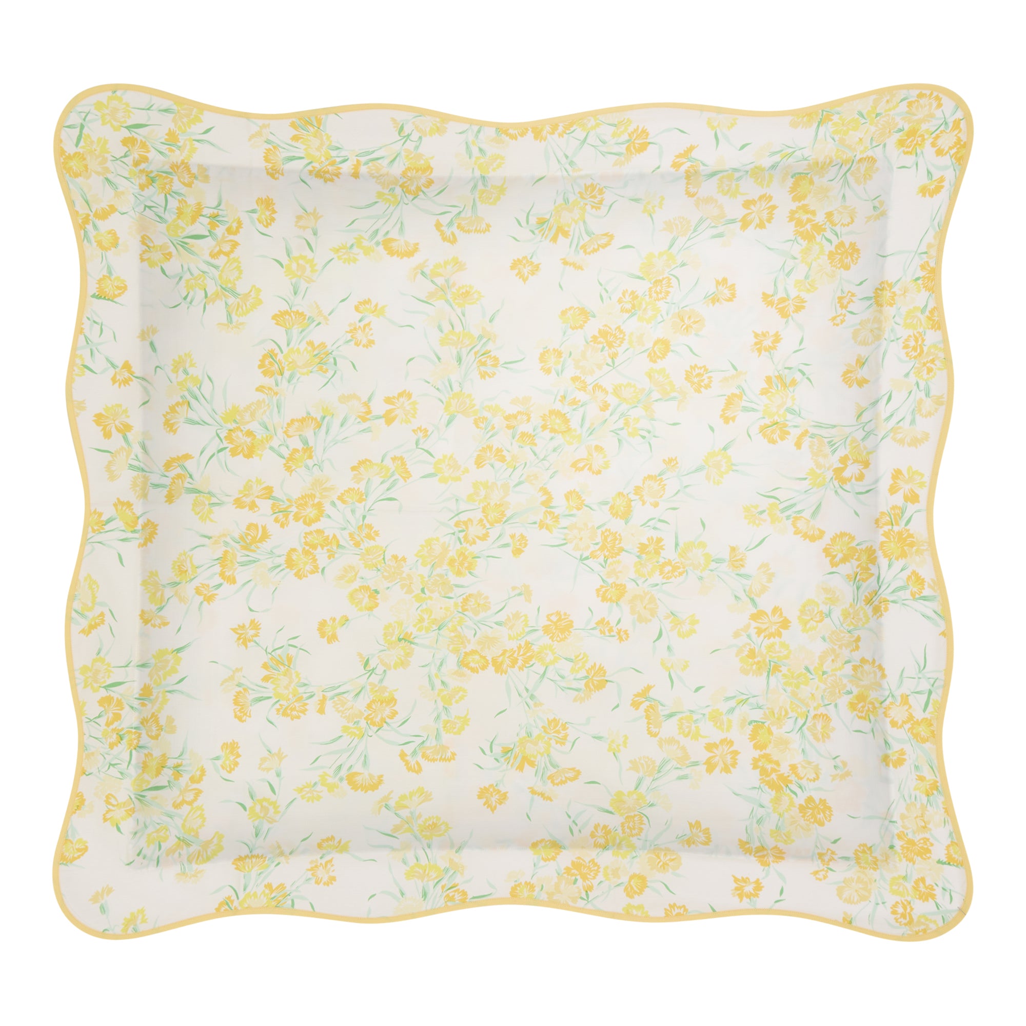 Housse de couette Jeté d'oeillets en percale de coton - Jaune & Vert