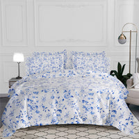 Housse de couette Mandarin en voile de coton - Bleu