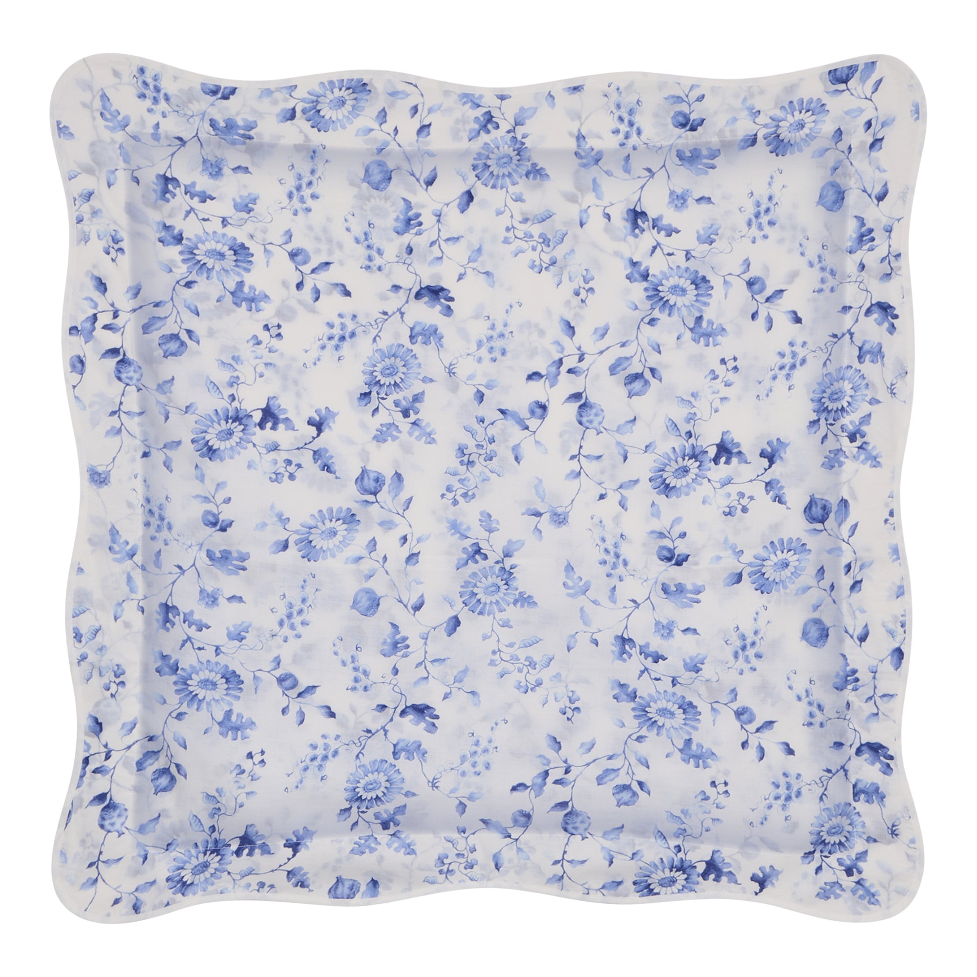 Housse de couette Mandarin en voile de coton - Bleu