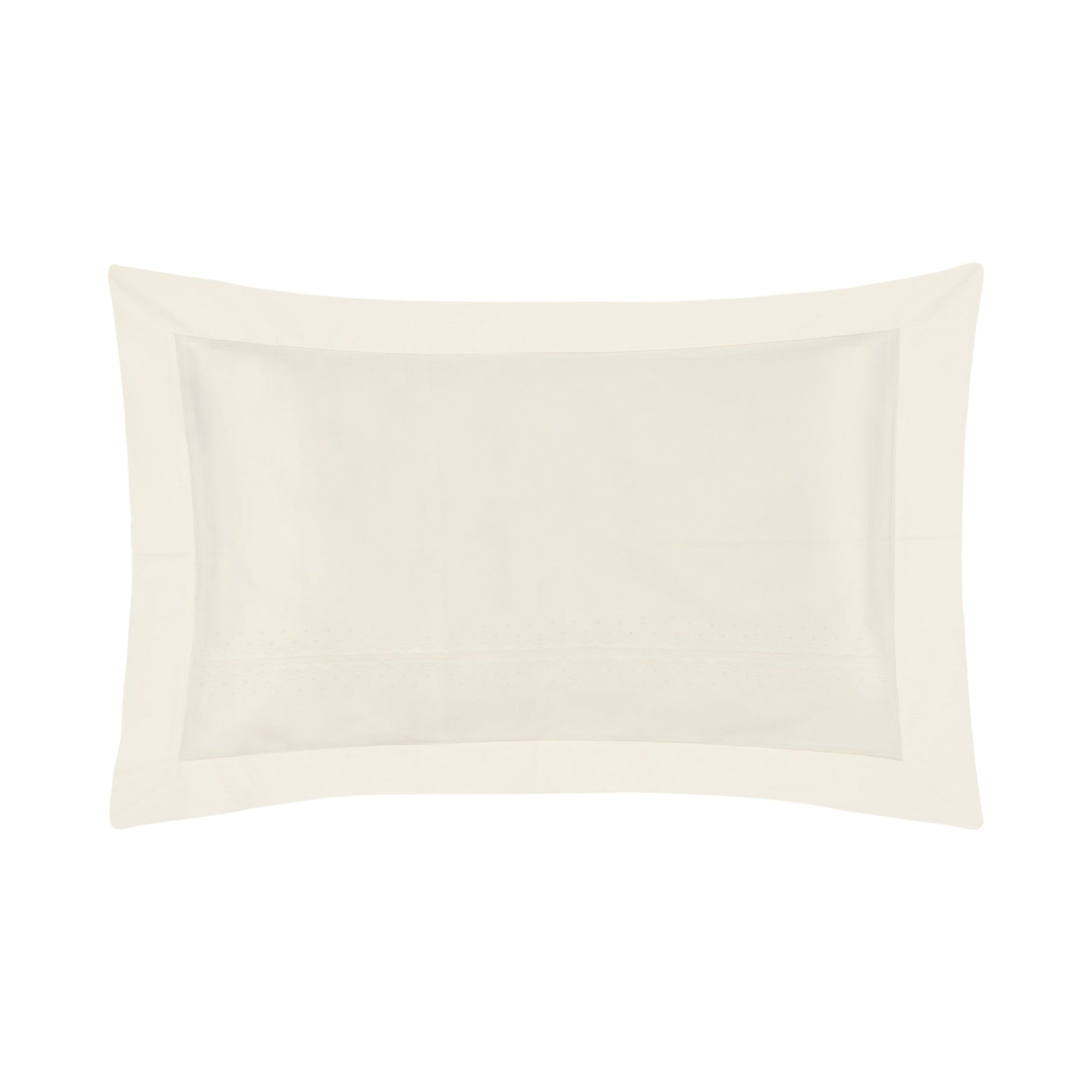 Taie d'oreiller Orsay en satin de coton - Blanc