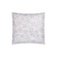 Taie d'oreiller Petites anémones en satin de coton - Lilas, Bleu & Vert