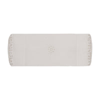 Housse de couette Pompons en voile de coton - Blanc & Argent