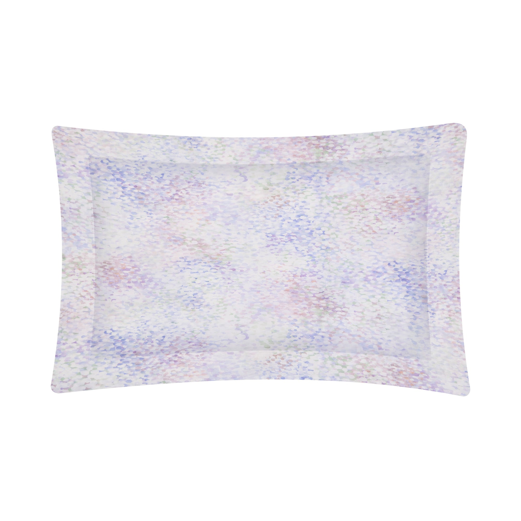 Taie d'oreiller Arcadie en voile de coton - Parme, Bleu & Vert