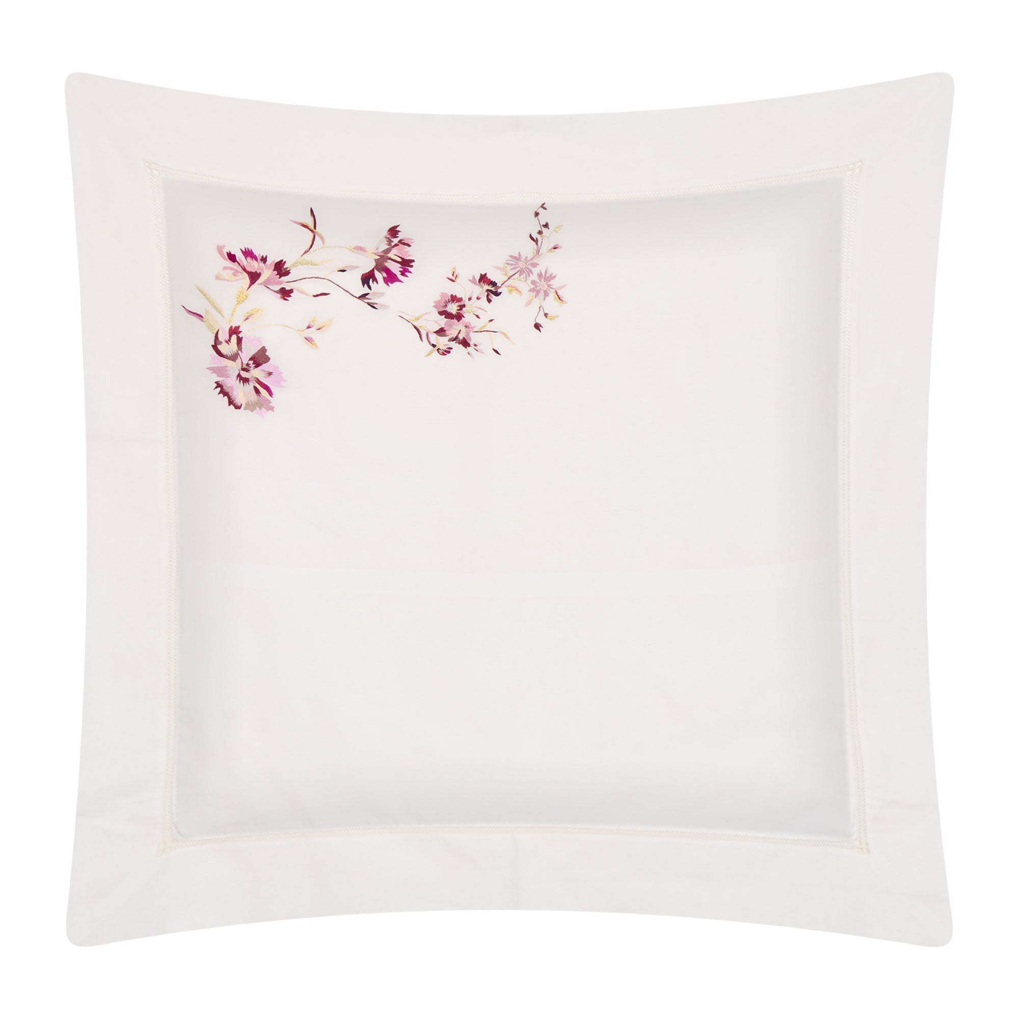 Parure de lit Arpege en voile de coton - Prune, Rose & Or